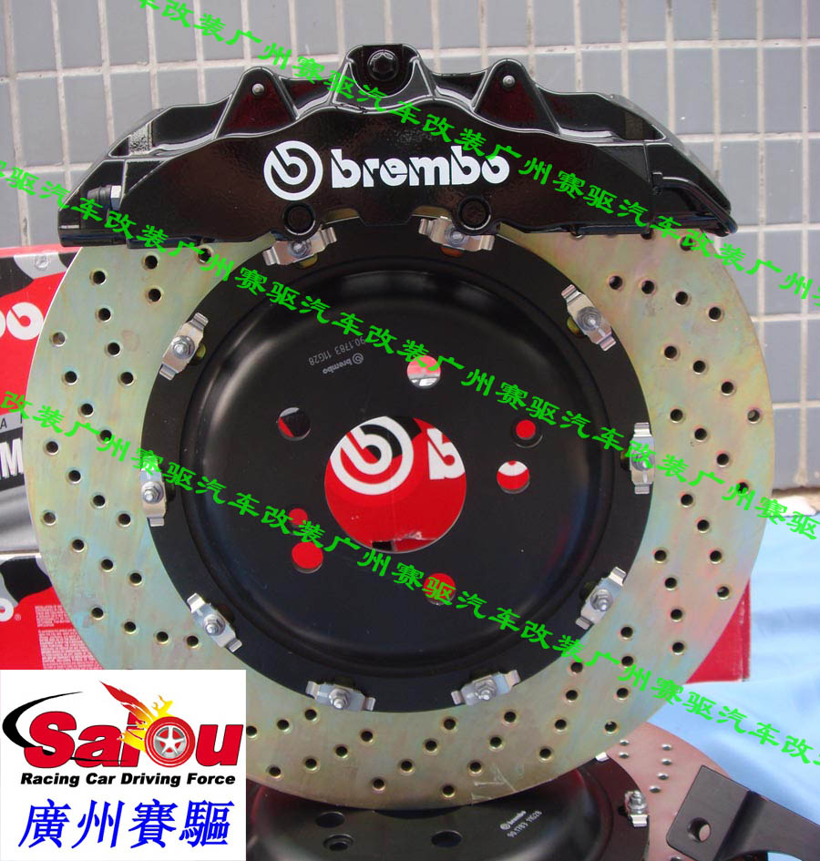 保時捷卡宴 奧迪Q7 途銳升級BREMBO 8活塞競技版卡鉗套裝 380MM分體盤