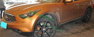 土豪殺到！土豪金英菲尼迪FX35升級土豪金定制版brembo前六后四剎車套裝