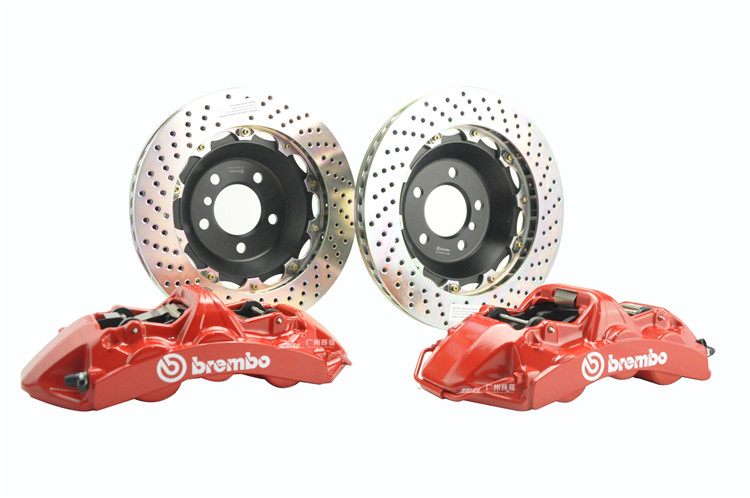 奧迪車系A1 A4 A5 A7 TT等車型改裝意大利BREMBO GT版剎車套件 一體鍛造6競技版活塞卡鉗