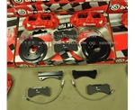 奧迪車系A1 A4 A5 A7 TT等車型改裝意大利BREMBO GT版剎車套件 一體鍛造6競技版活塞卡鉗